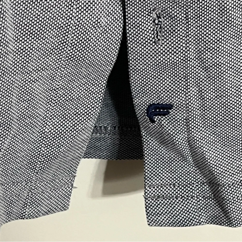 Fabletics Mens The Dash Long Sleeve Button Up Shirt Size Large Knit Navy Heather